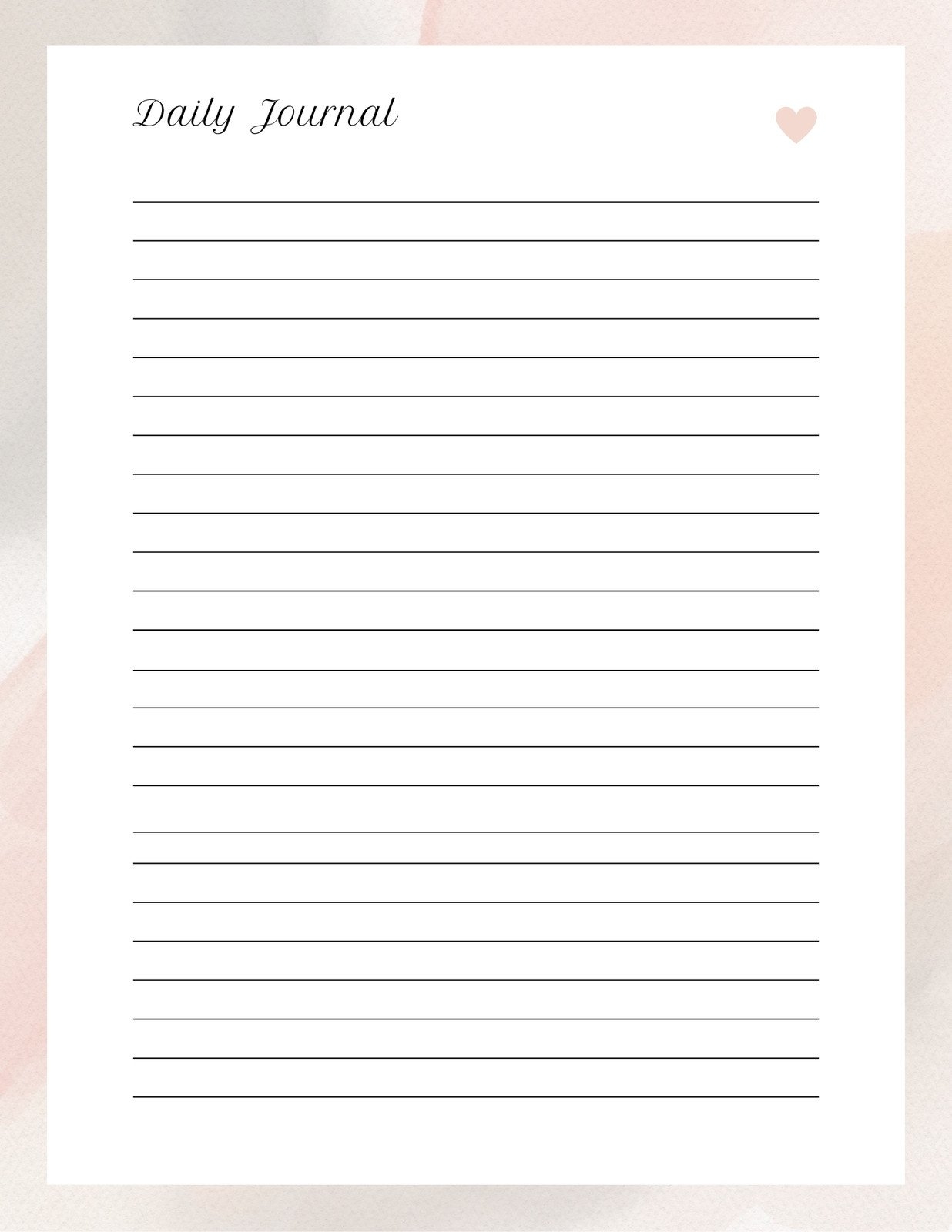 Free Printable Daily Journal Pages