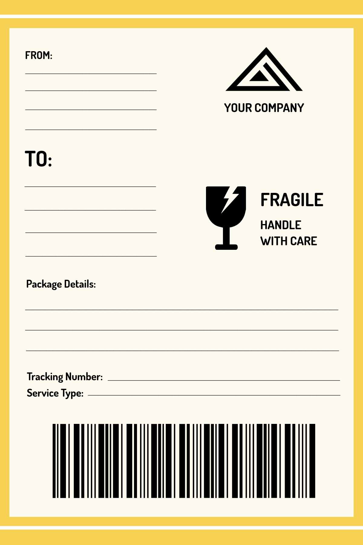 Free Fake Shipping Label Template To Edit Online