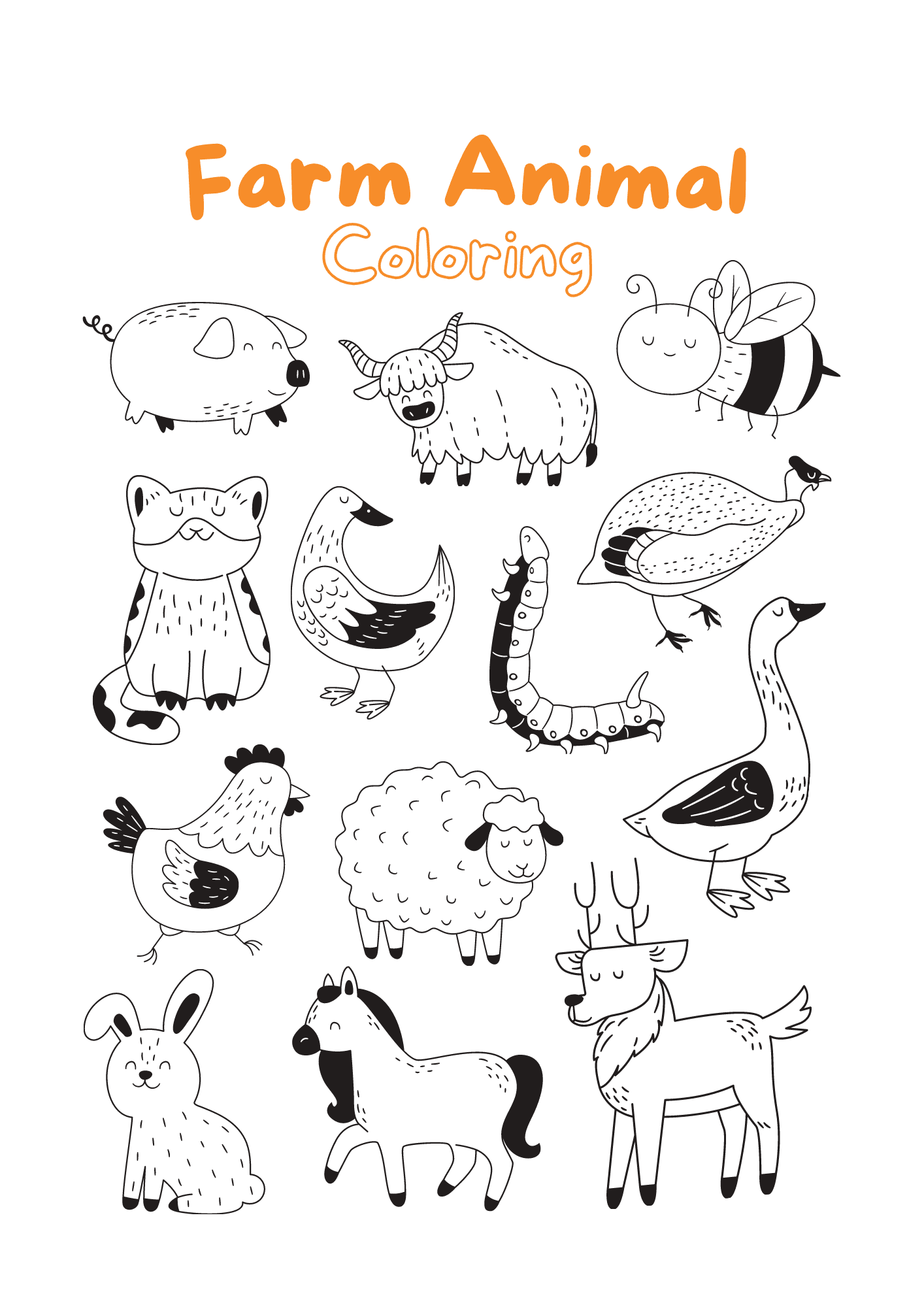 printable pictures of animals to color