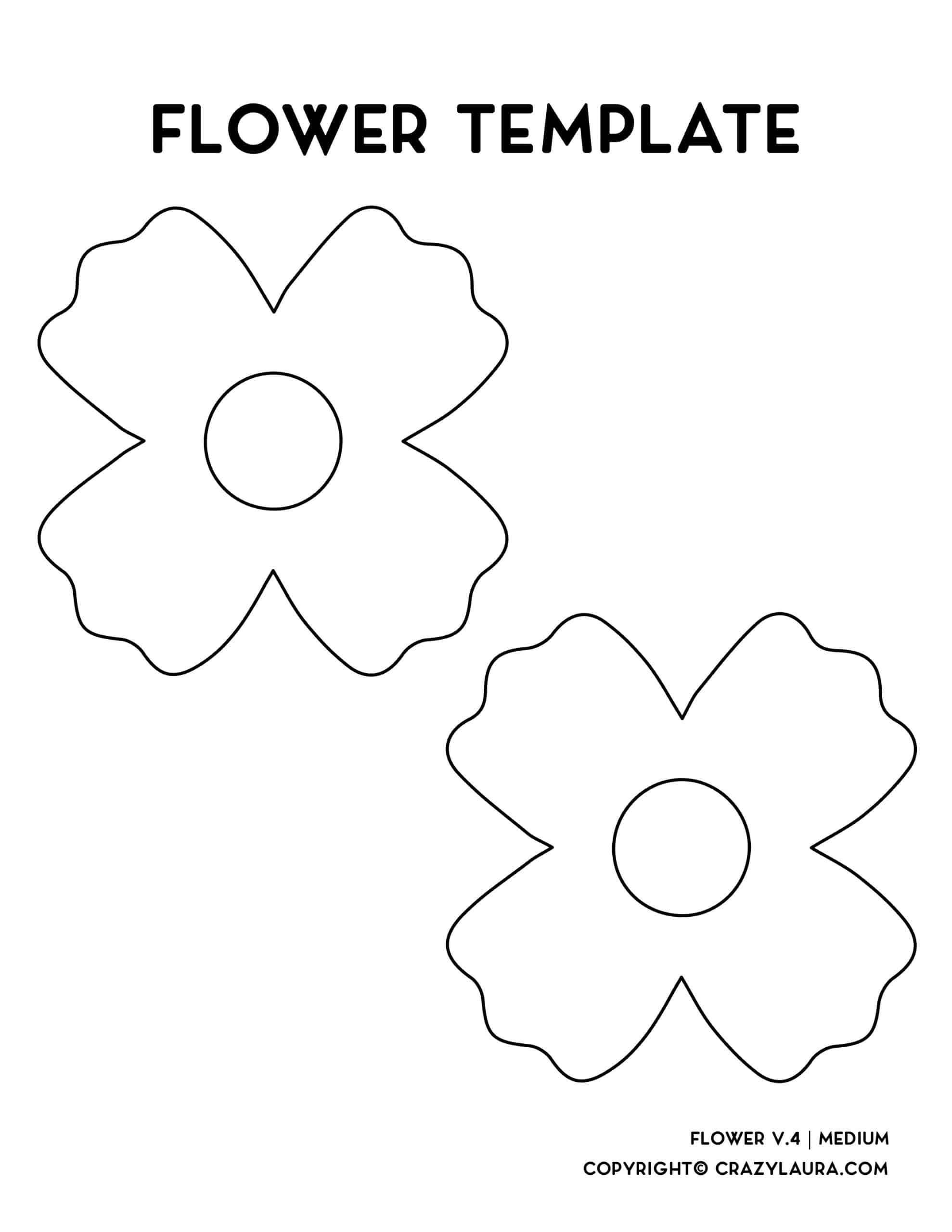 free printable flower template