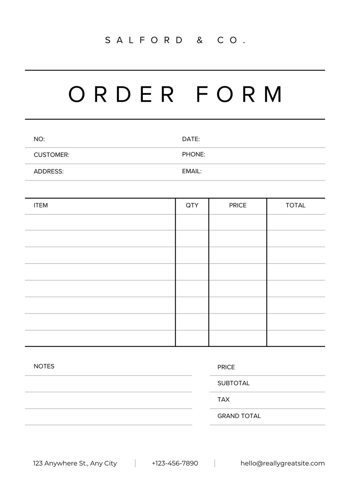 Free Printable Forms