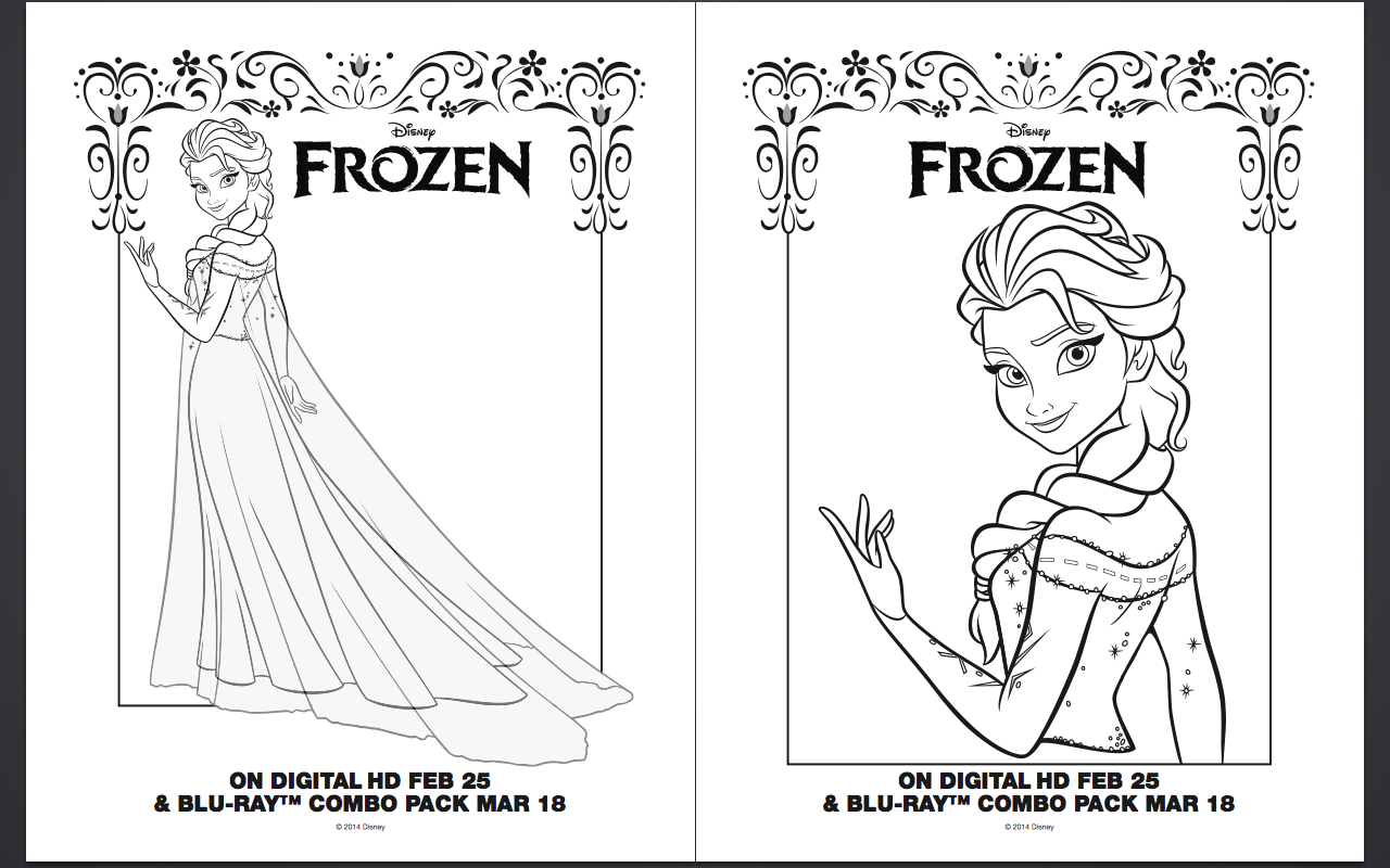 Free FROZEN Coloring Pages And Activity Sheet Printables Classy Worksheets Library