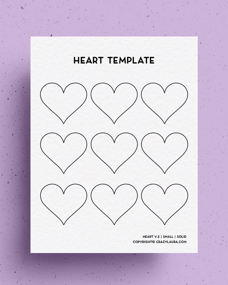 printable hearts template
