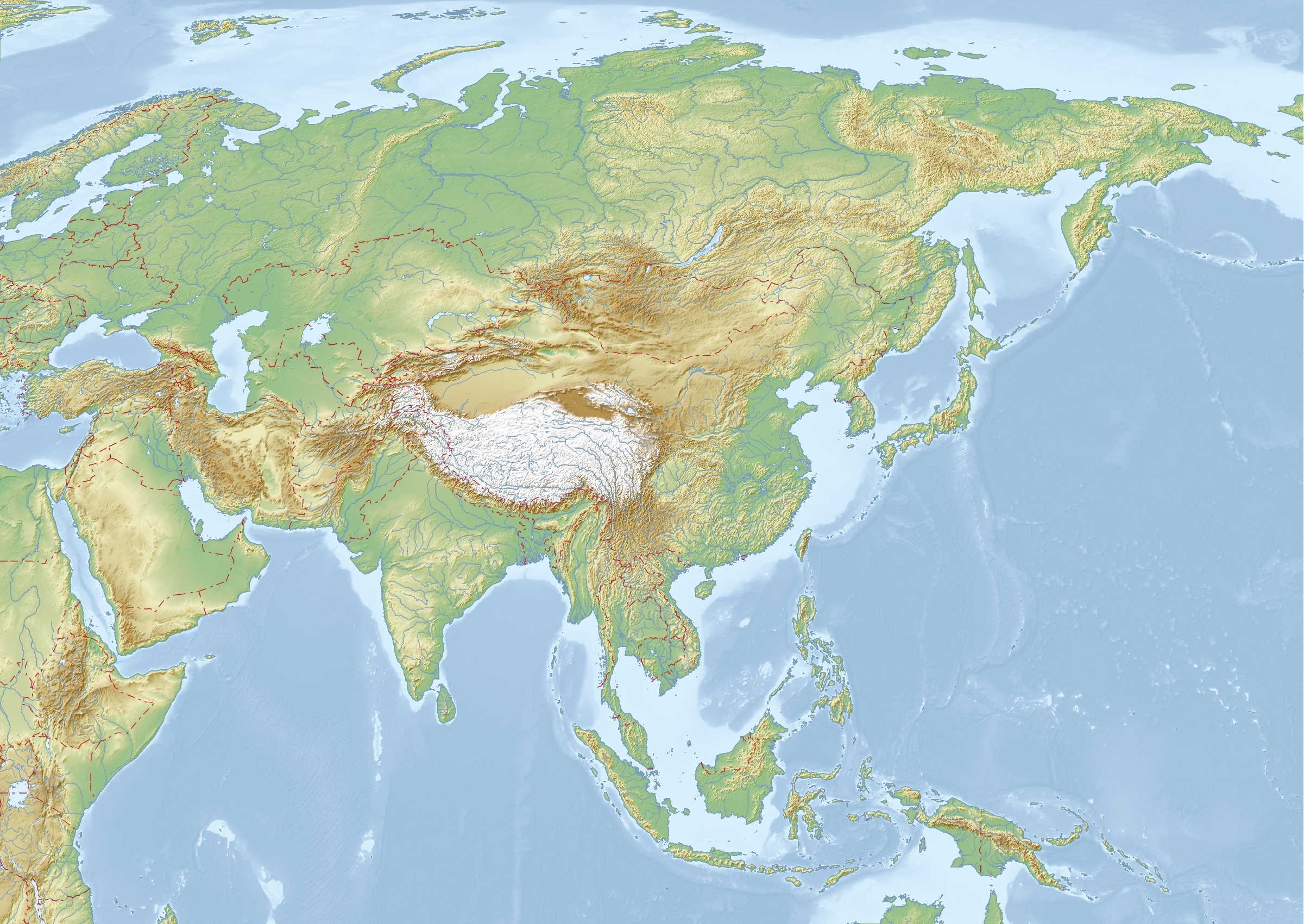blank map of asia printable