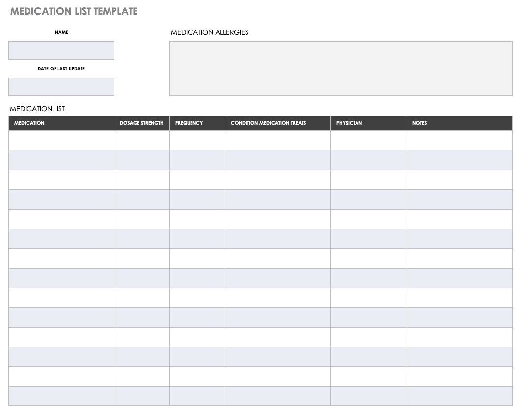 free medical forms printable