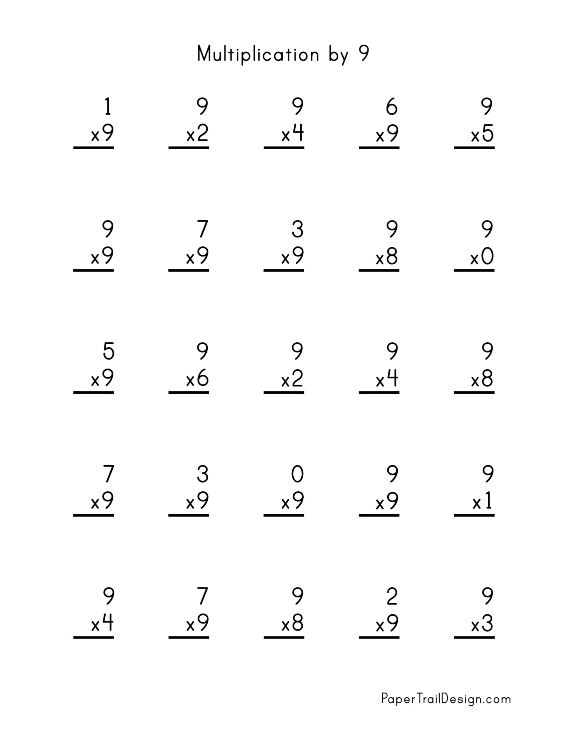 Printable Multiplication Practice Worksheets