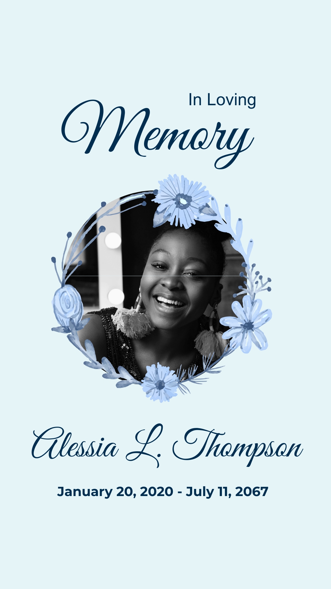 printable obituary templates