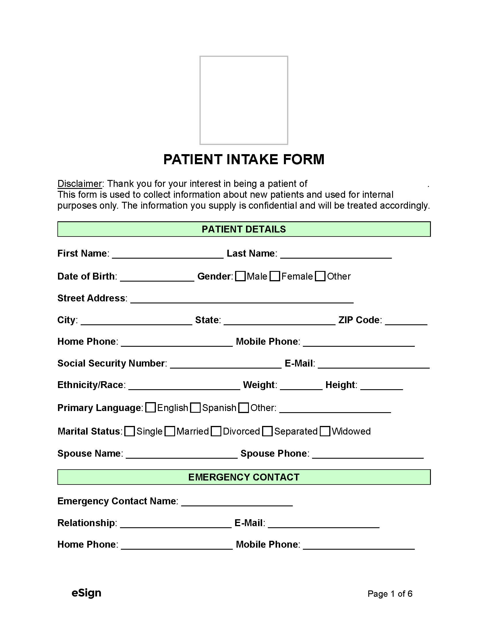 Free Medical Office Forms Printable