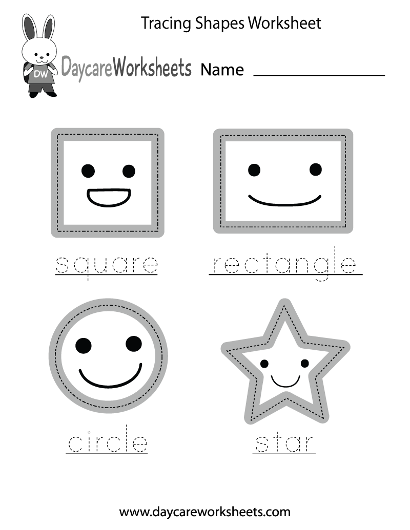 trace shapes free printable