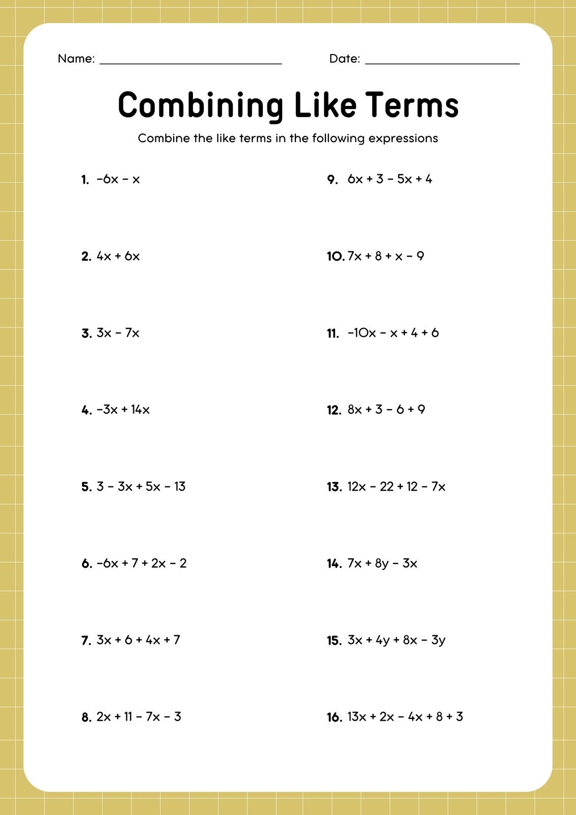 Free Math Worksheets For 8th Graders Printable