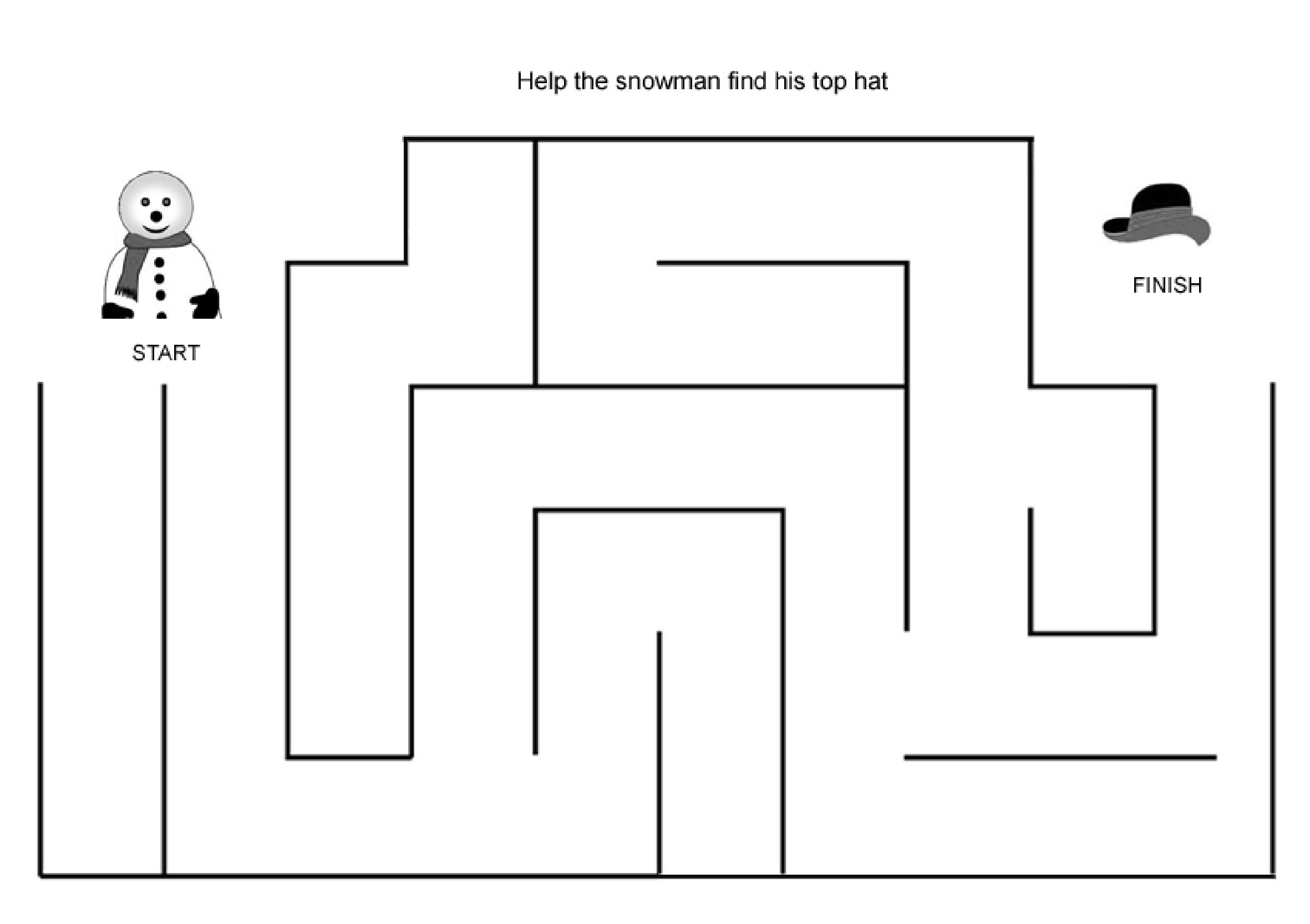 simple mazes printable