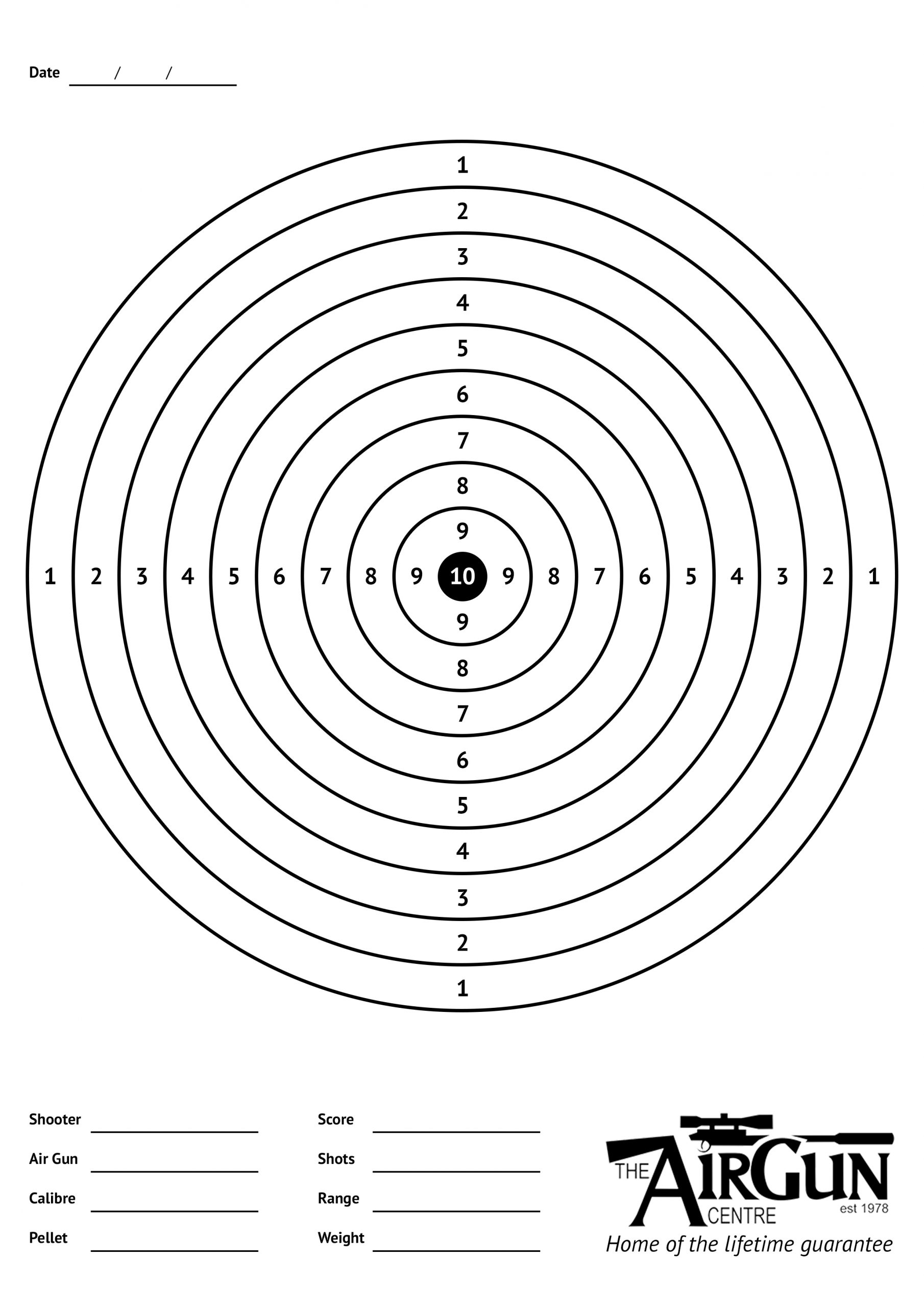 Printable Targets For Sighting In A Rifle