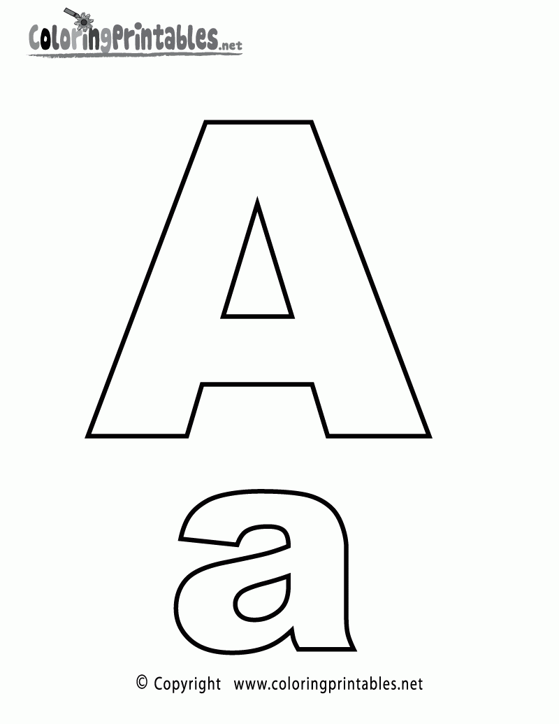 Letter A Coloring Pages Printable