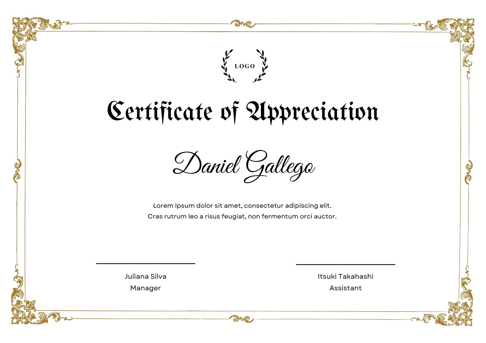 free printable certificates of appreciation