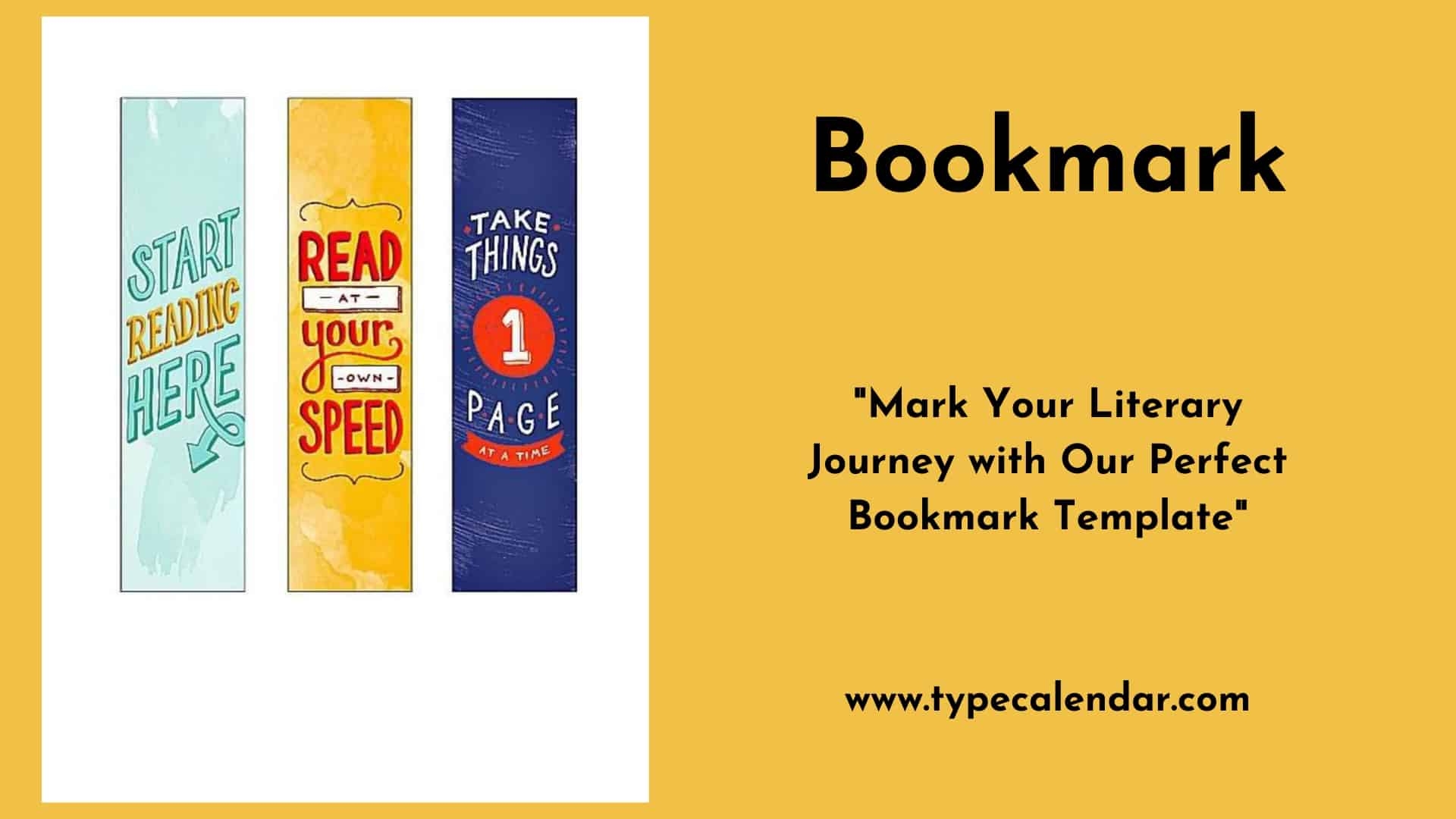 Free Printable Bookmark Templates Word PDF 