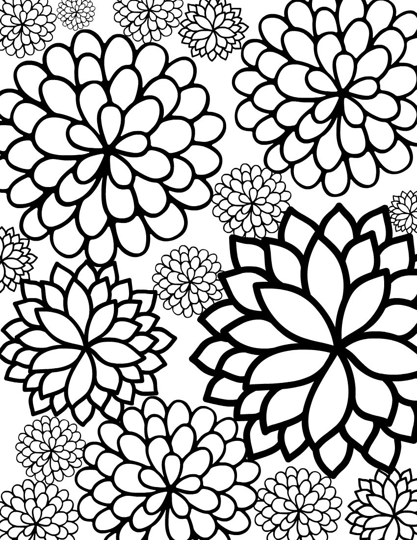 flower printable coloring sheets