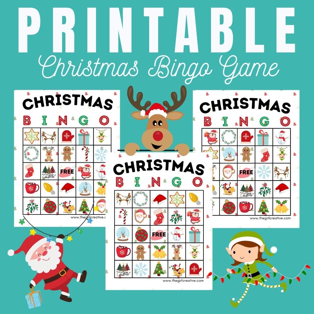 free printable holiday bingo cards