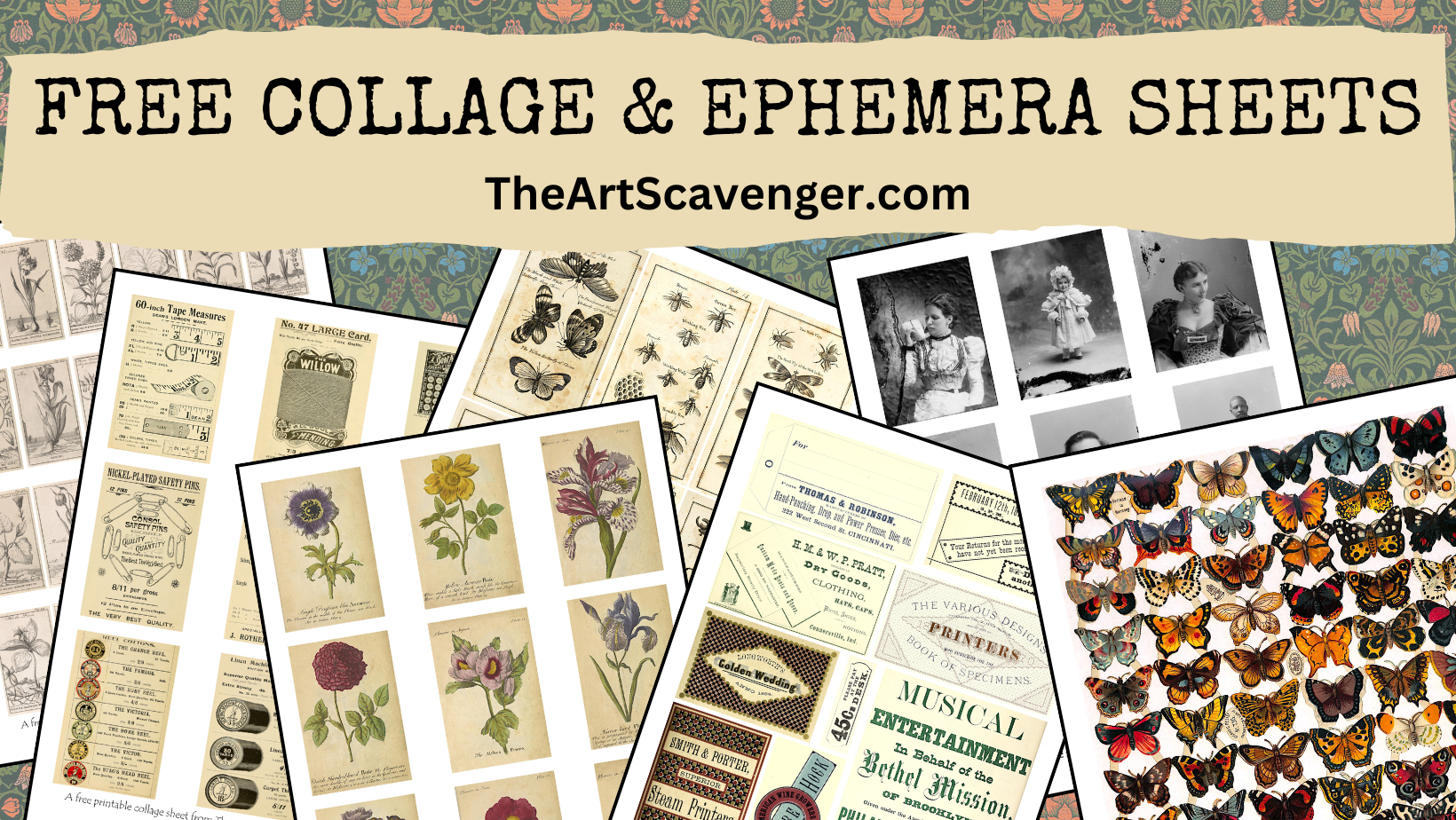 Free Printable Collage U0026 Ephemera Sheets The Art Scavenger