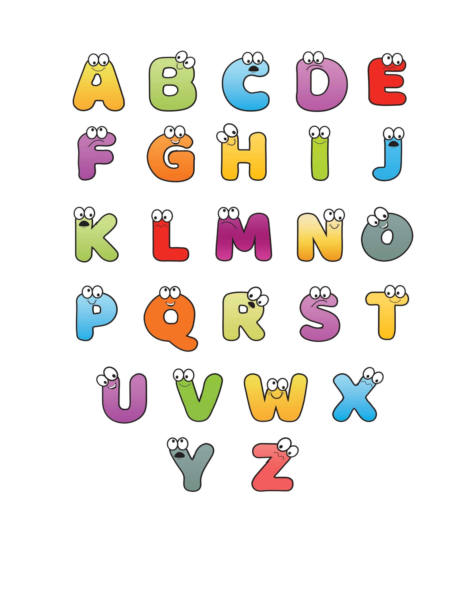 Printable Coloured Alphabet Letters
