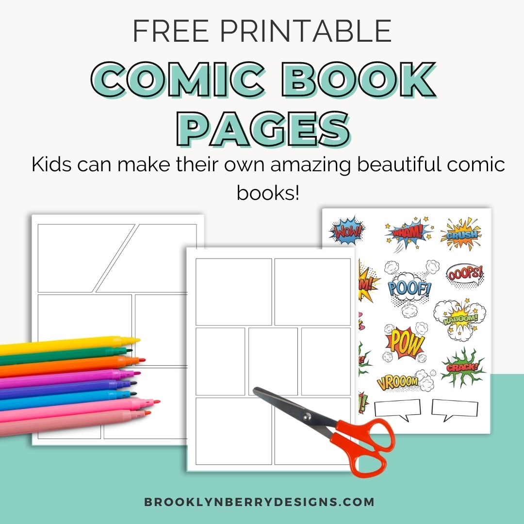 free printable comic book templates