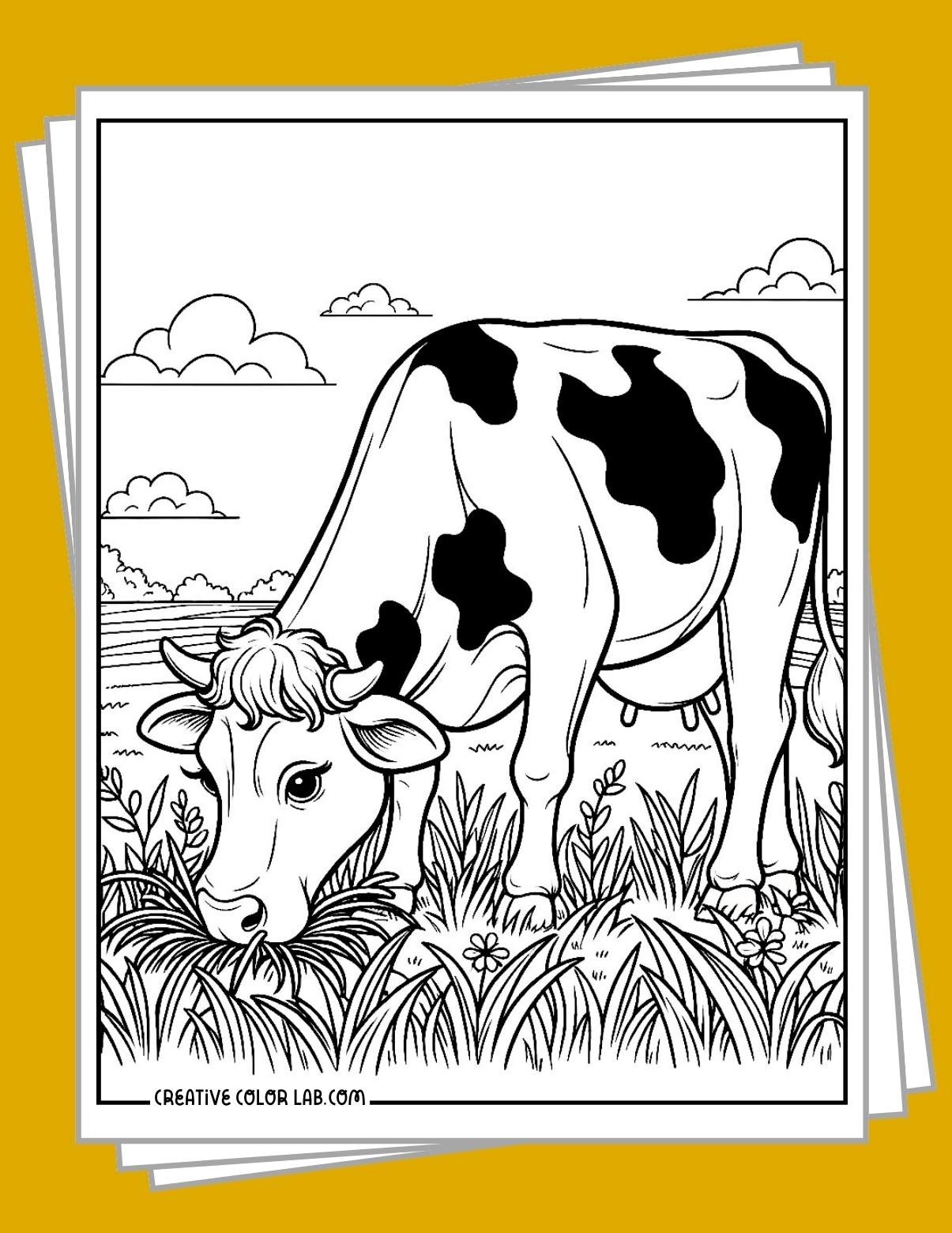 Free Printable Cow Coloring Pages