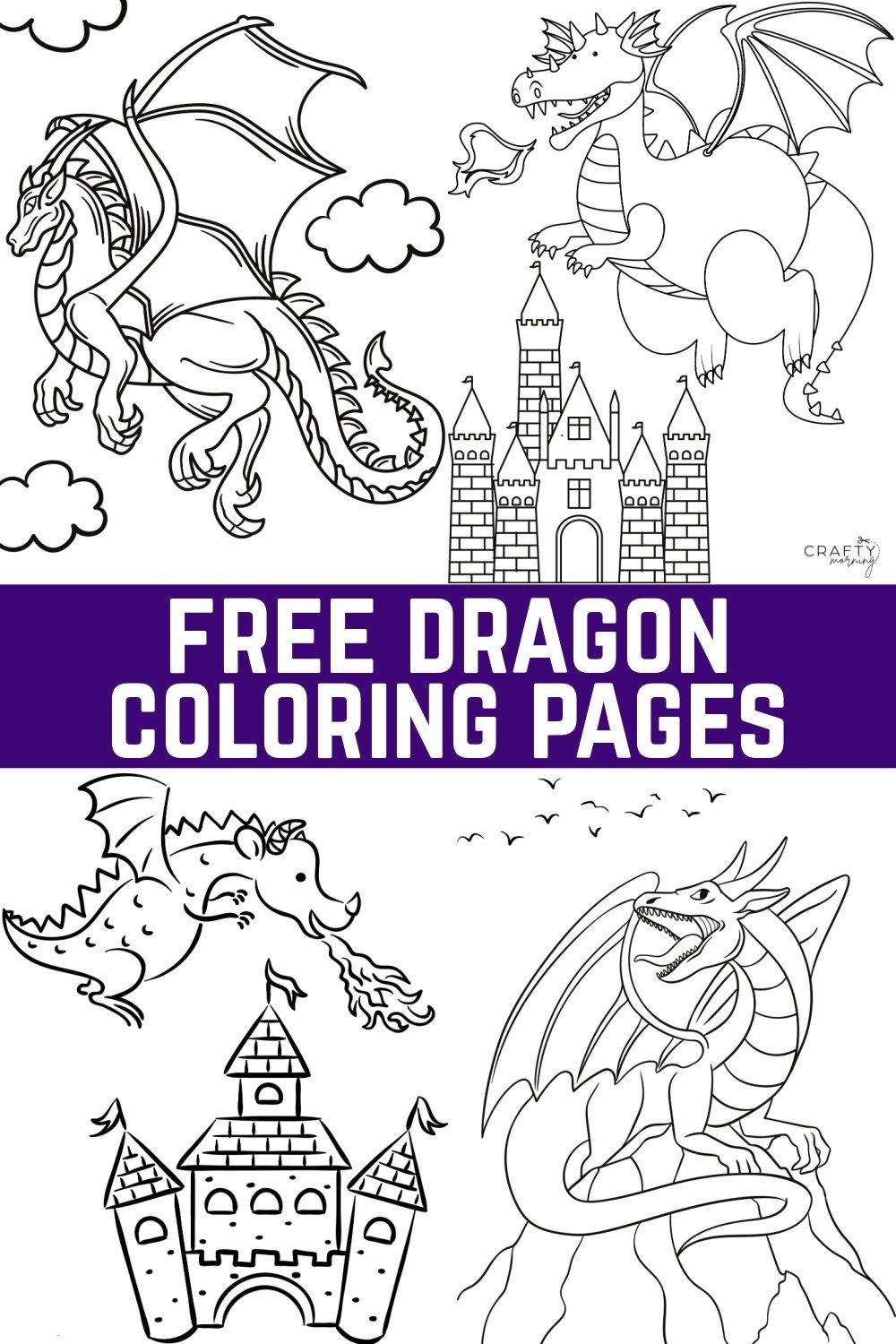 printable coloring pages of dragons
