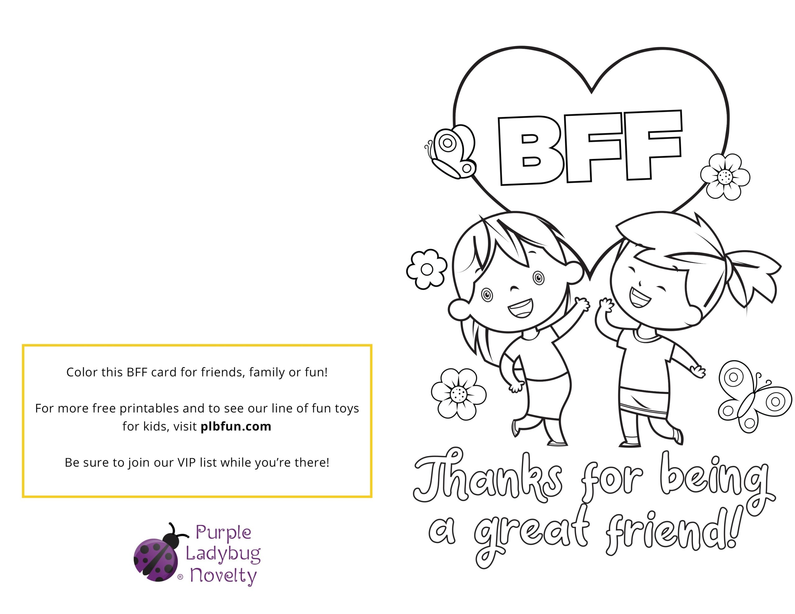 Friendship Card Printable