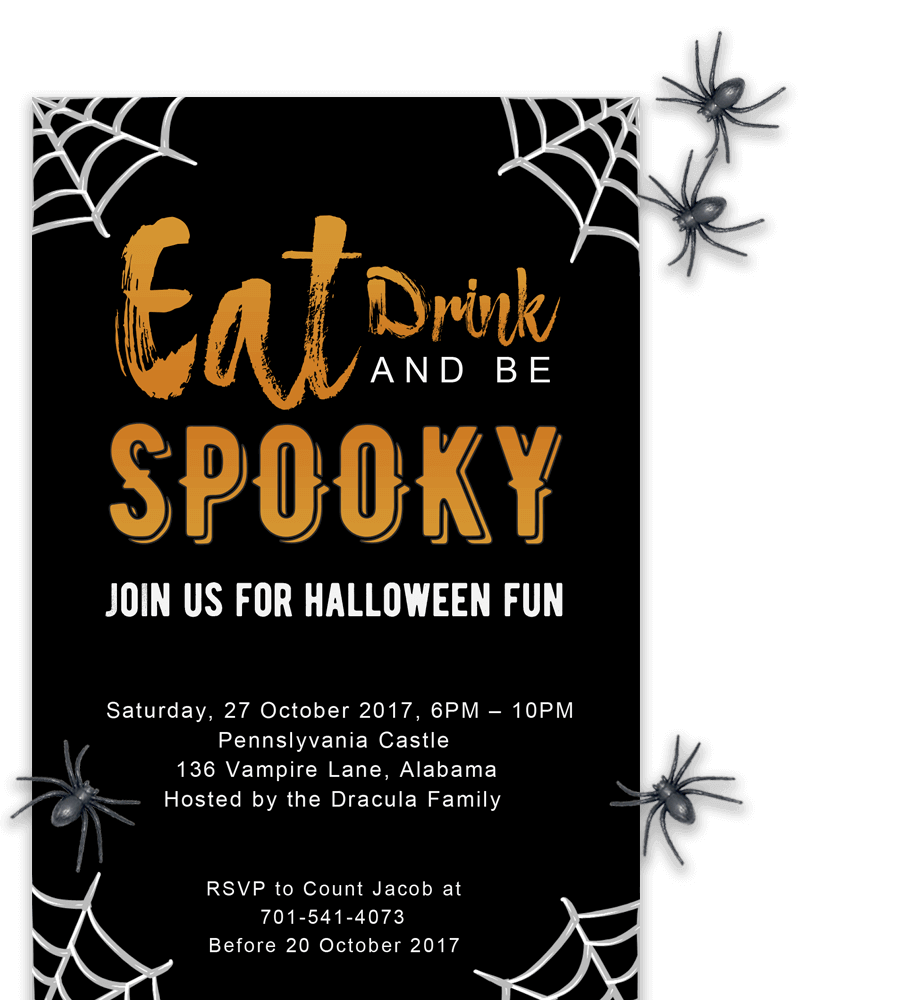 halloween party invites free printable