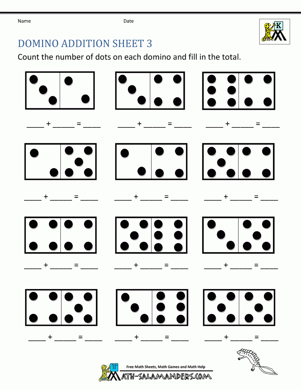 Math Worksheets Printable Kindergarten