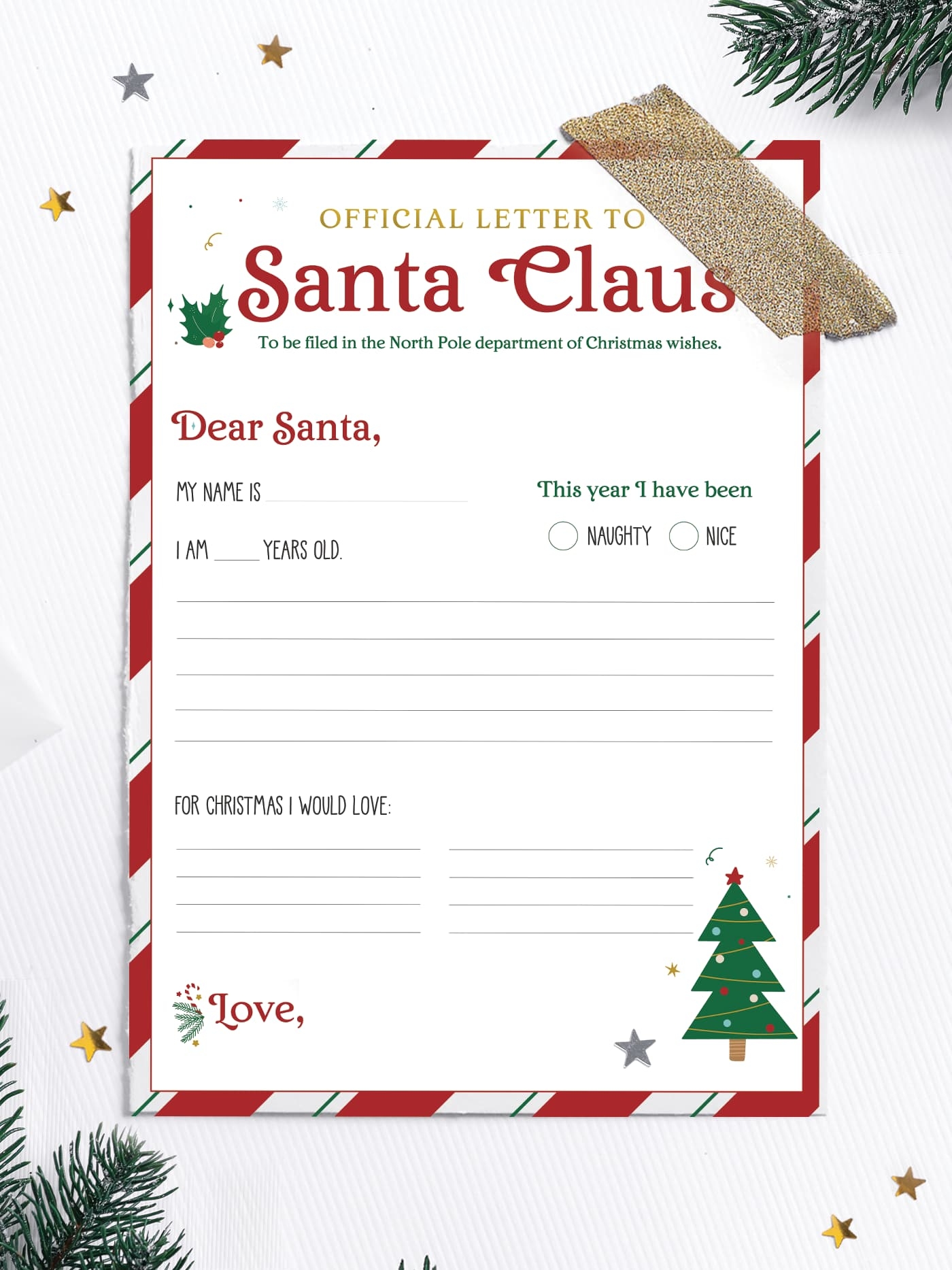 Free Printable Santa Letters From North Pole