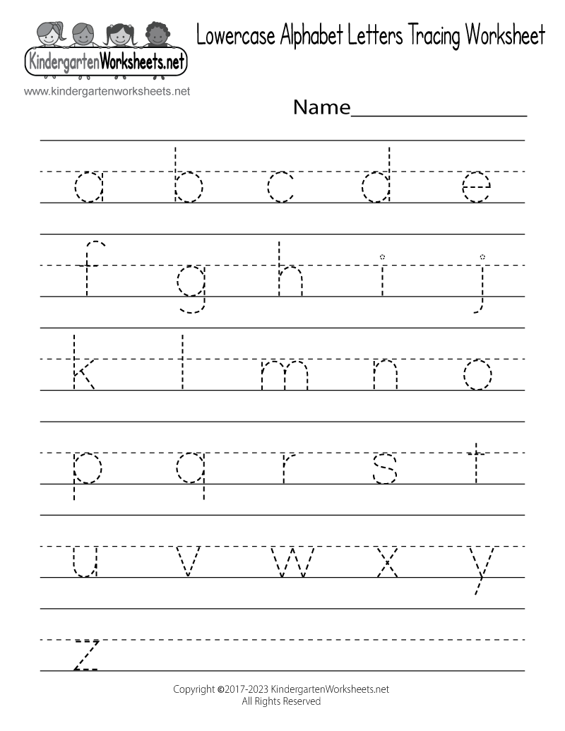 Free Printable Tracing Worksheets For Kindergarten