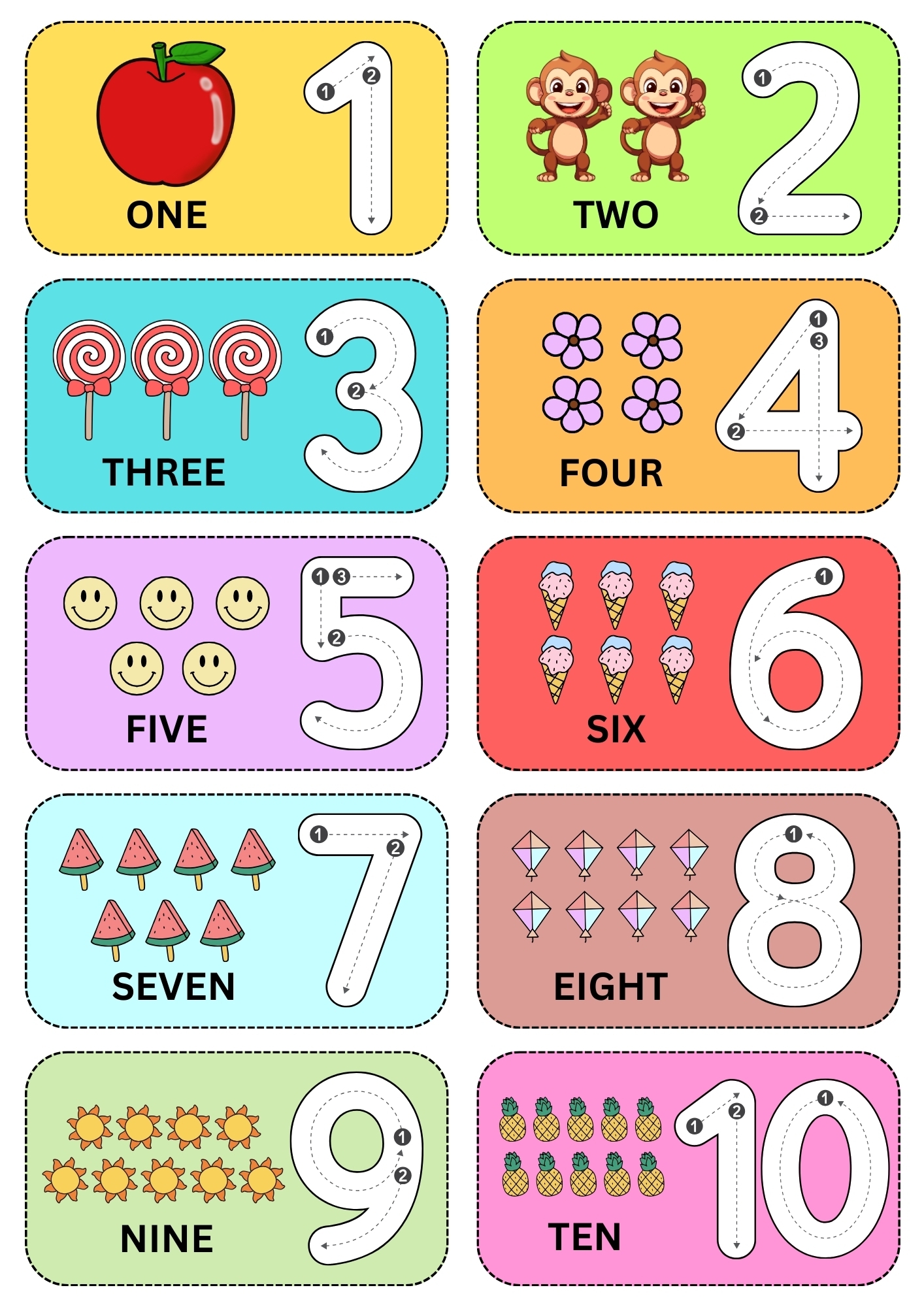 Free Printable Number Flashcards 1 100 With Words PDF Number Dyslexia