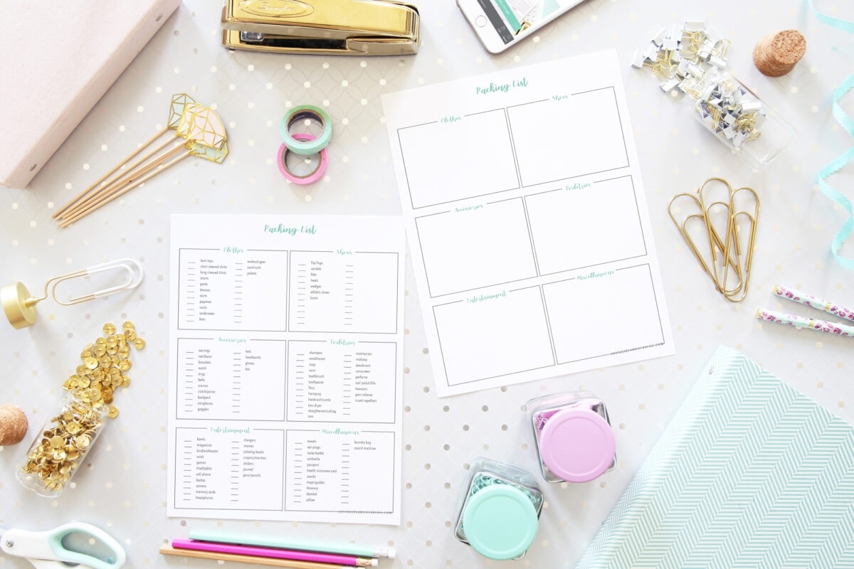 Free Printable Packing List For Organized Travel And Vacation