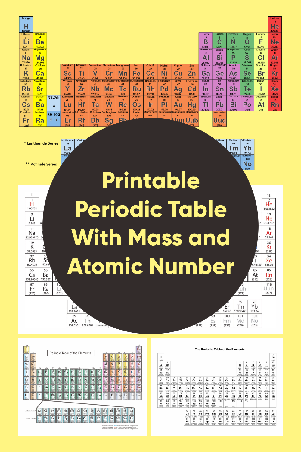 Free Printable Periodic Tables PDF And PNG Science Notes And Worksheets Library