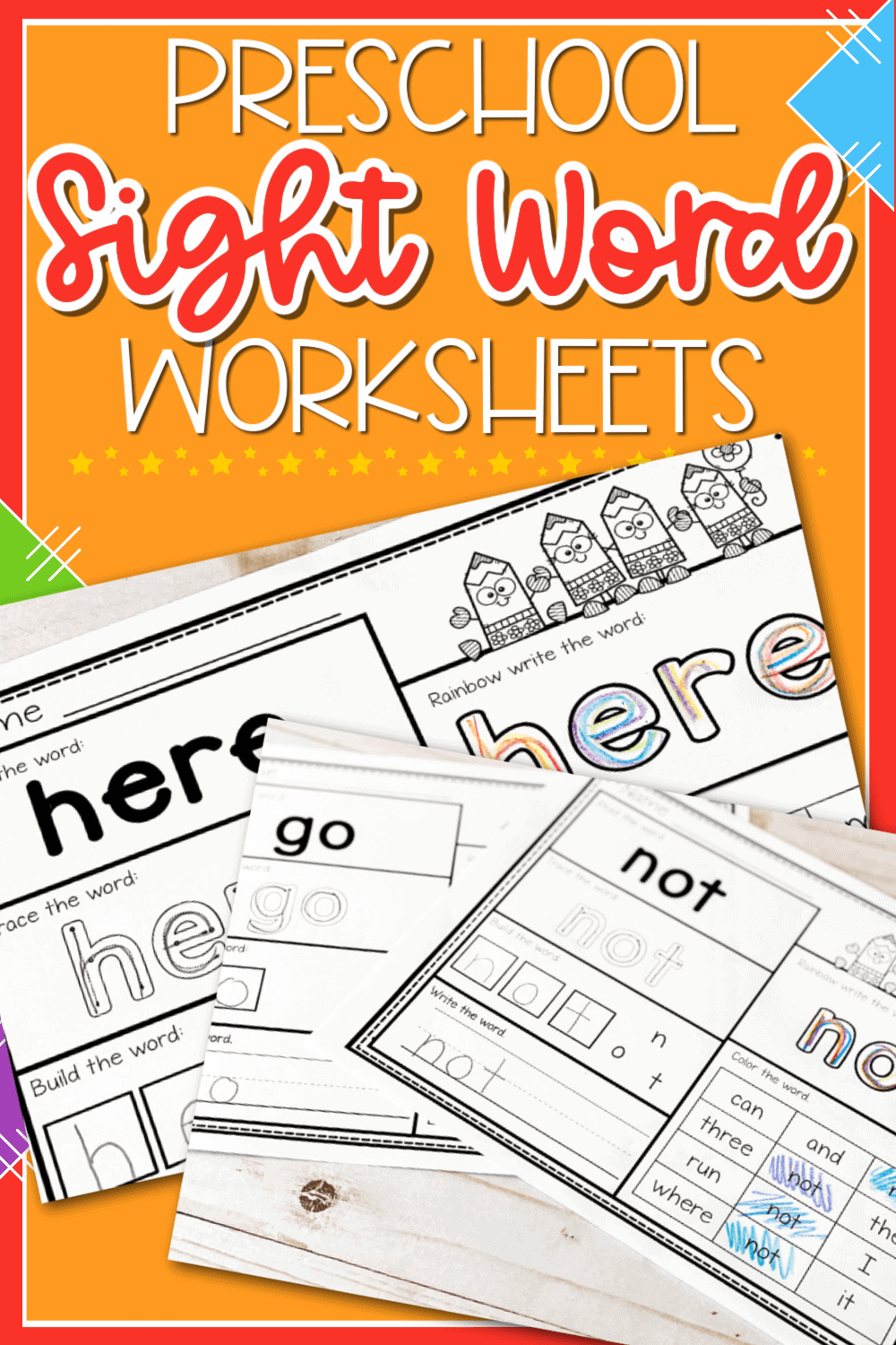 free pre k printable worksheets