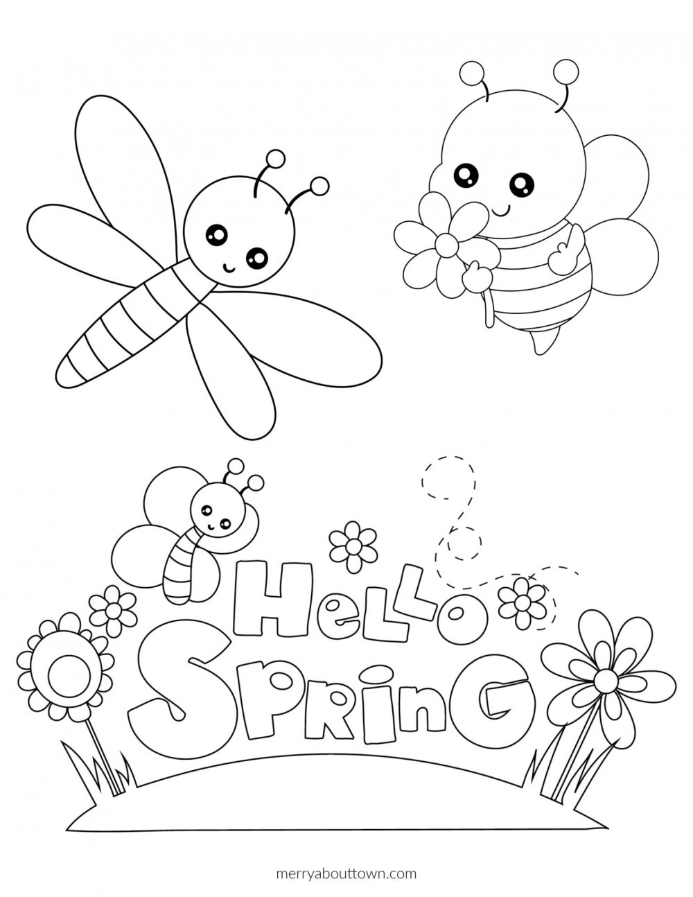 Spring Printable Coloring Pages