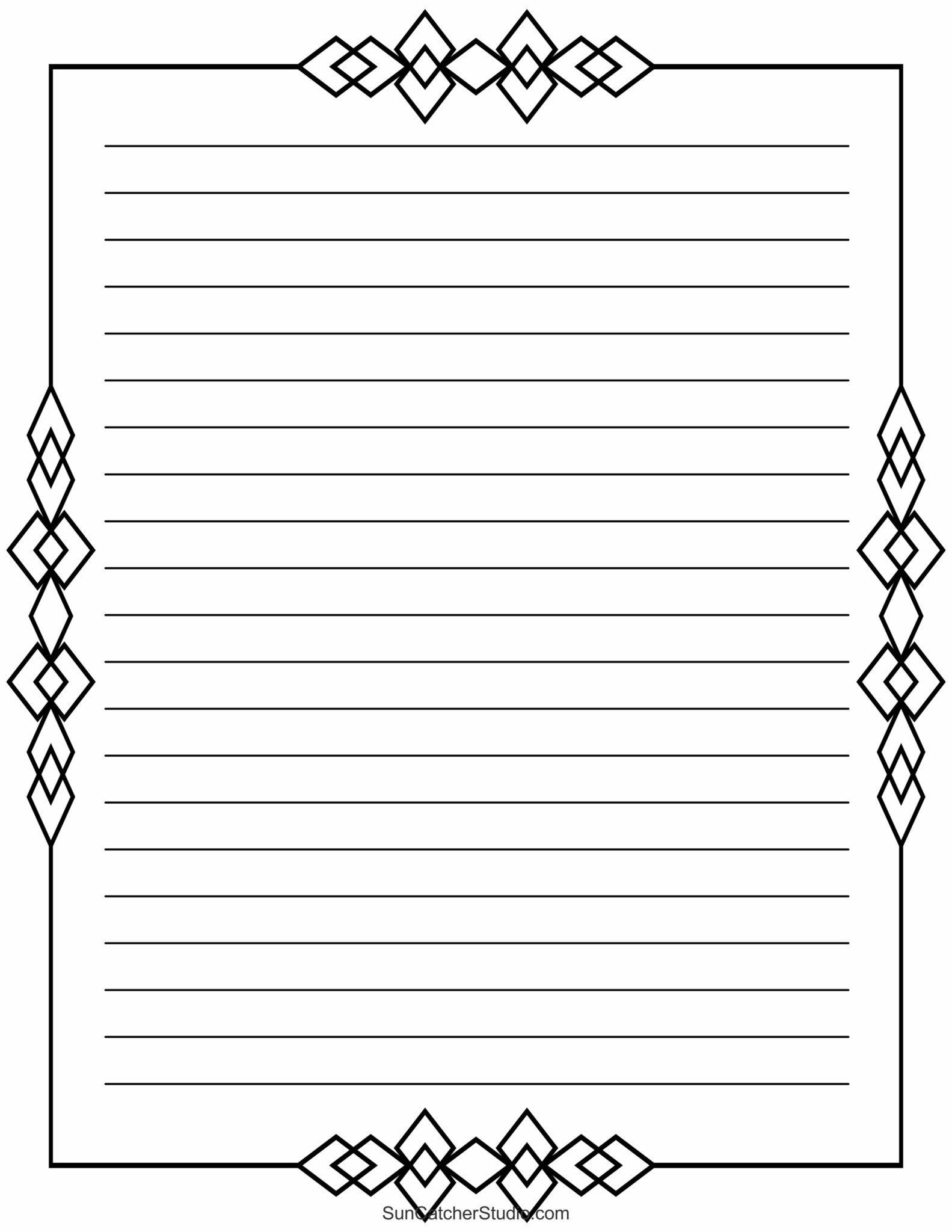 Free Printable Paper With Borders - Jenny Blog