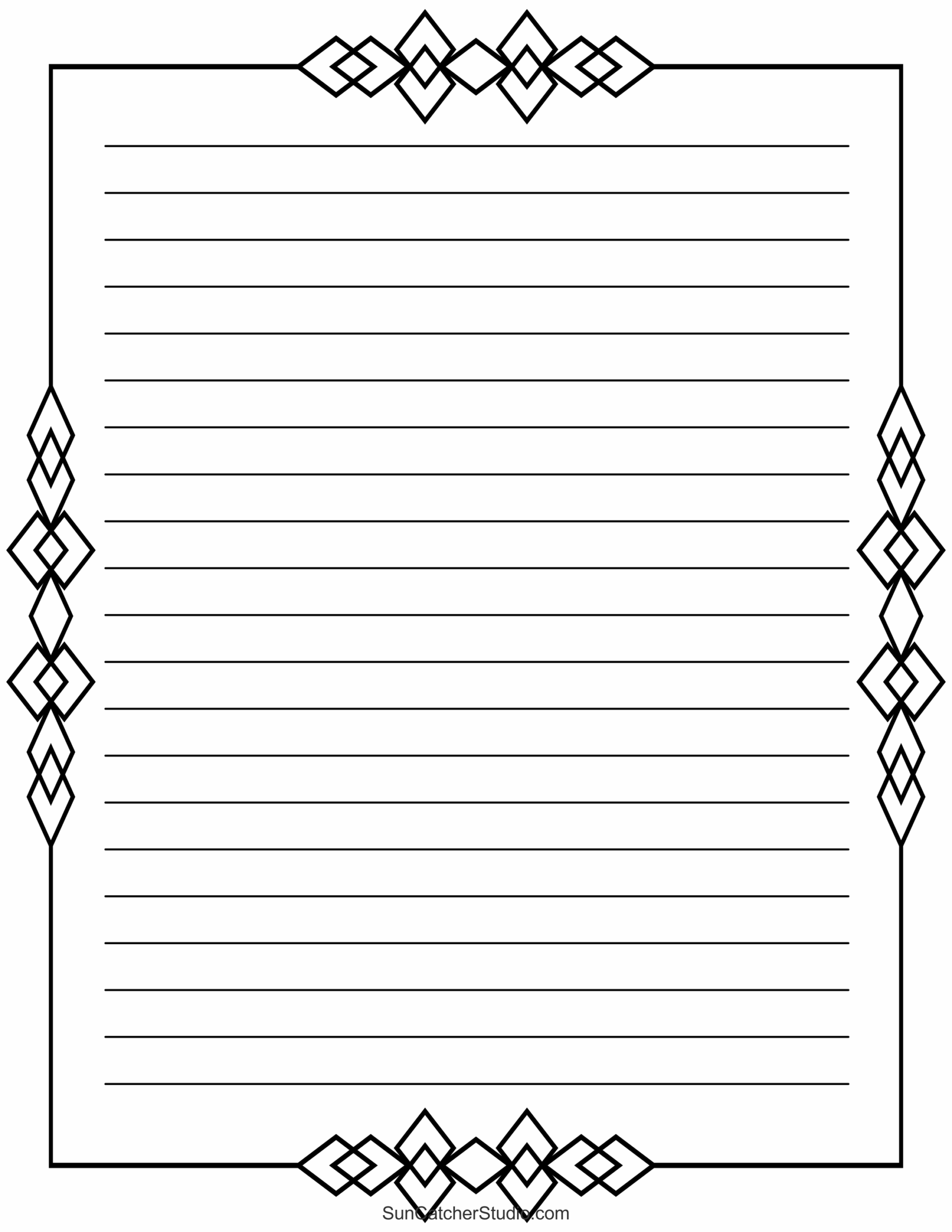 Cute Lined Paper Printable