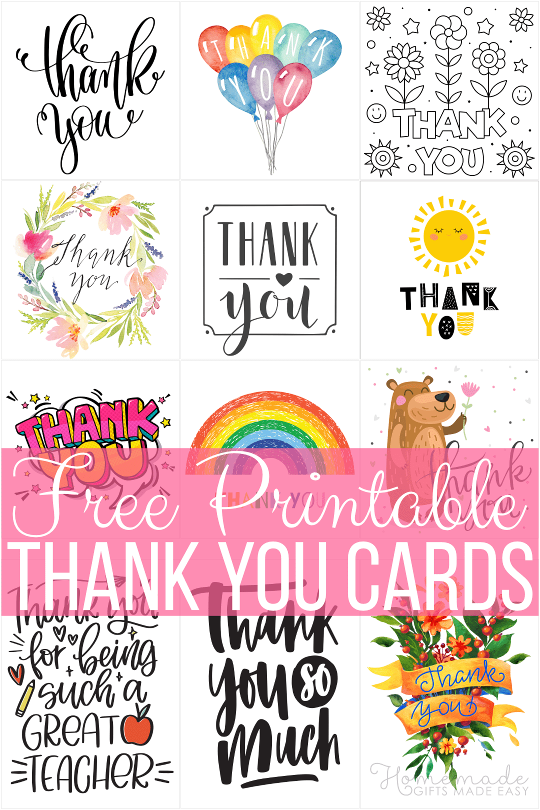 Printable Thank You Card Template