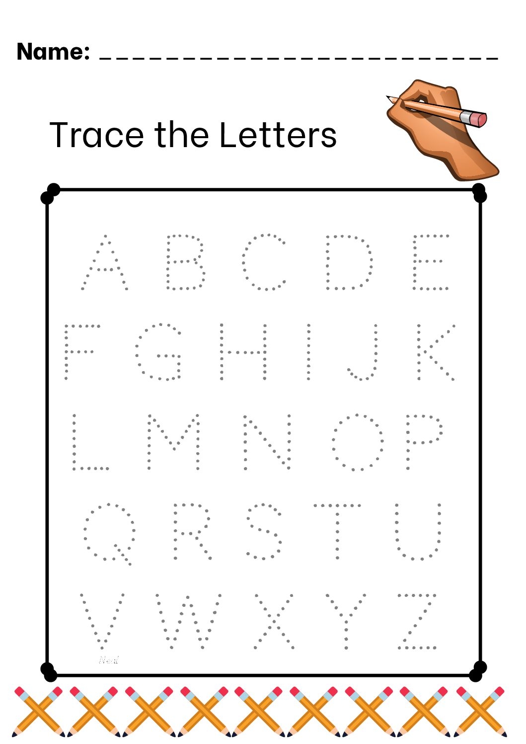 Free Printable Trace The Letters Worksheet Teacha  Free Printable Trace The Letters Worksheet Teacha