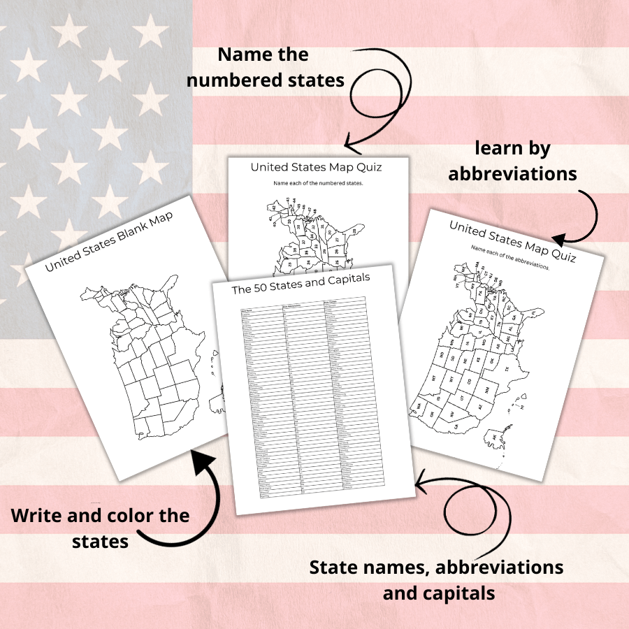 us state capitals quiz printable