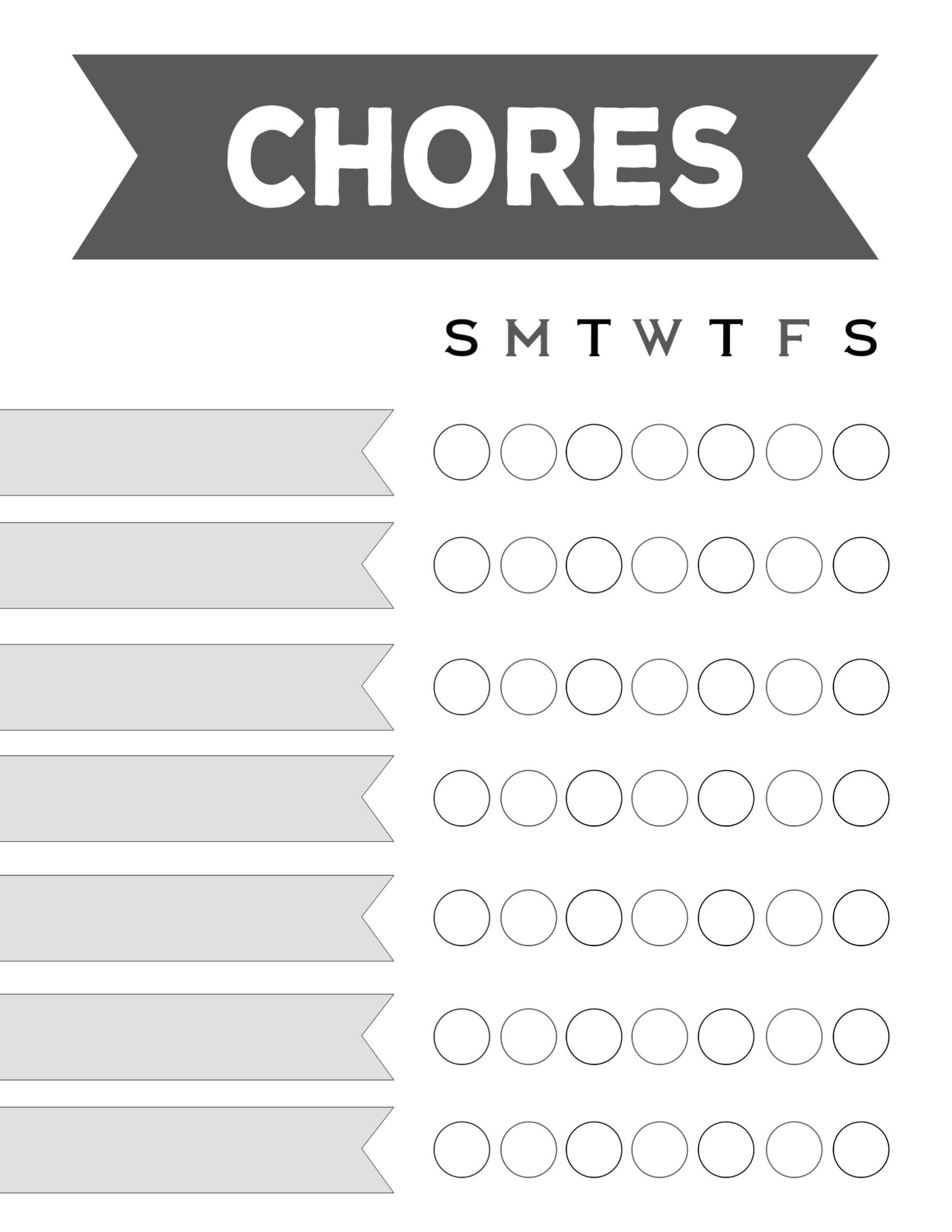 blank charts free printable