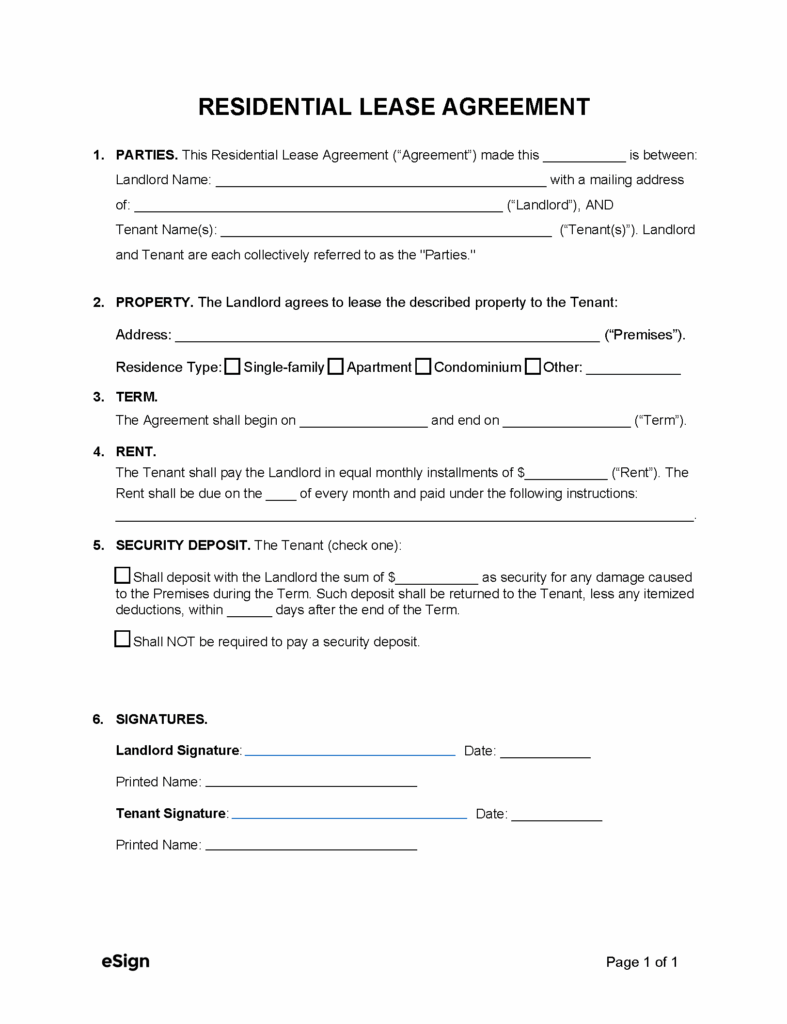 October Rent Agreement Printable Rental Agreements - Jenny Blog