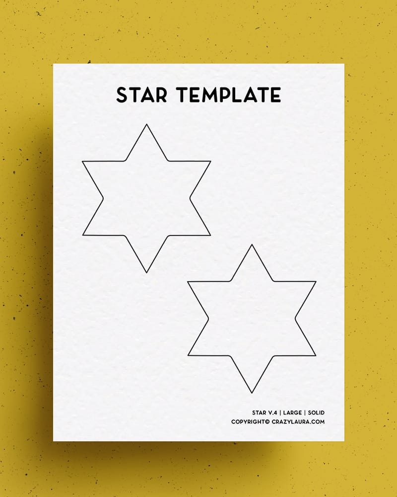 Free Star Template U0026 Stencil Cutout Printable For