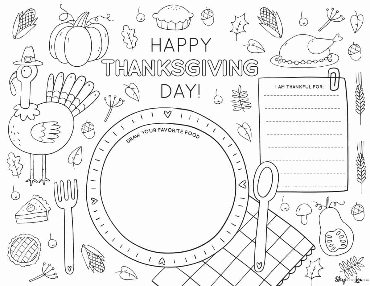 Thanksgiving Activities For Kids Printable