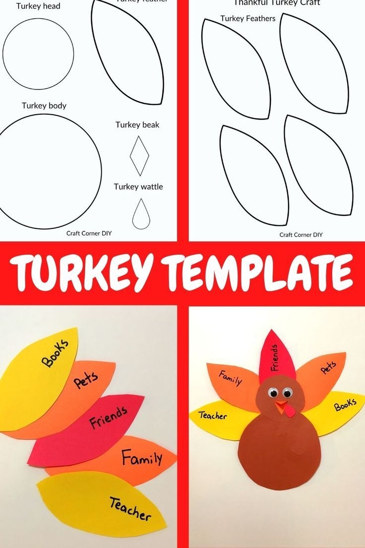 Free Turkey Template Kids Craft