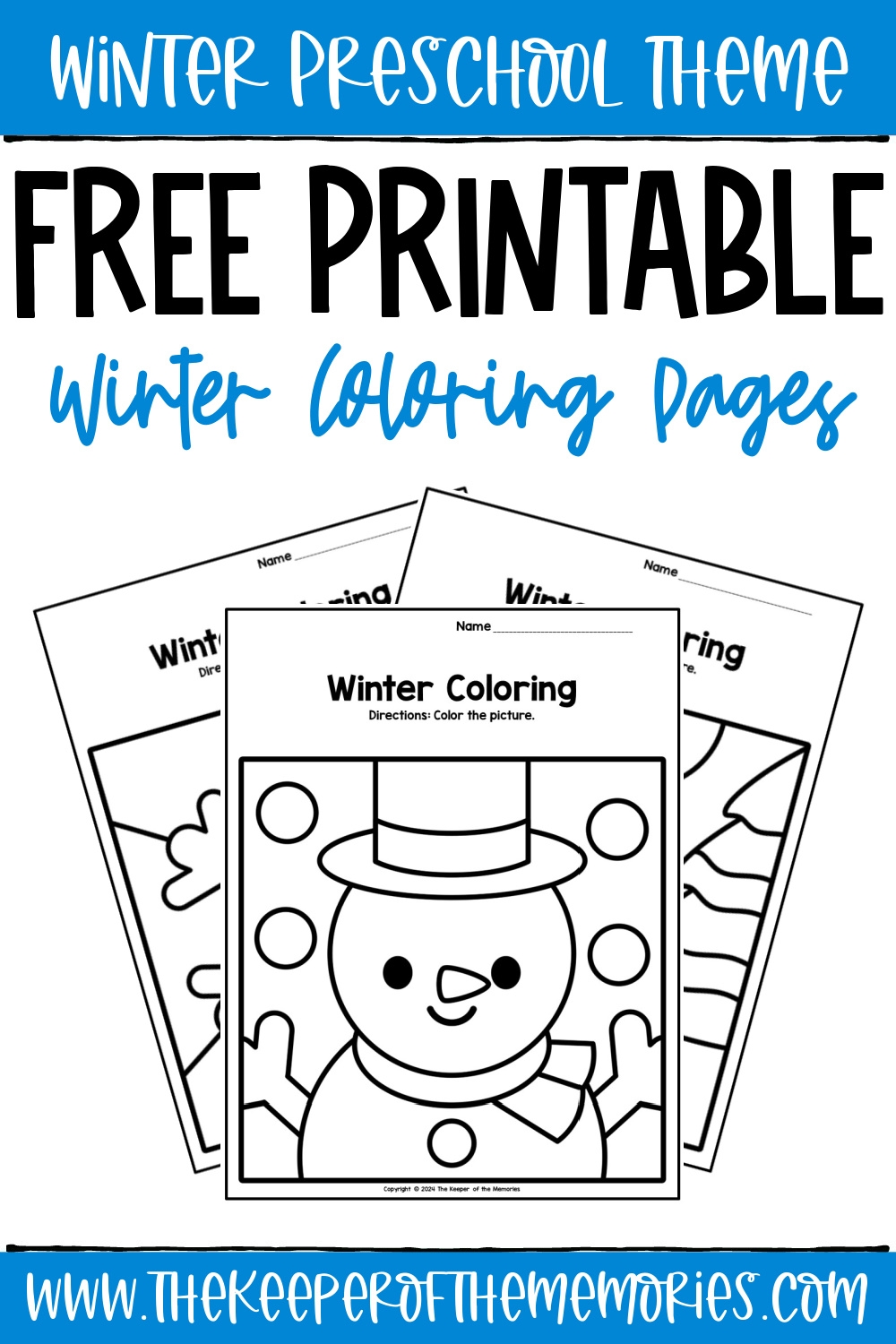 Free Winter Coloring Pages The Keeper Of The Memories