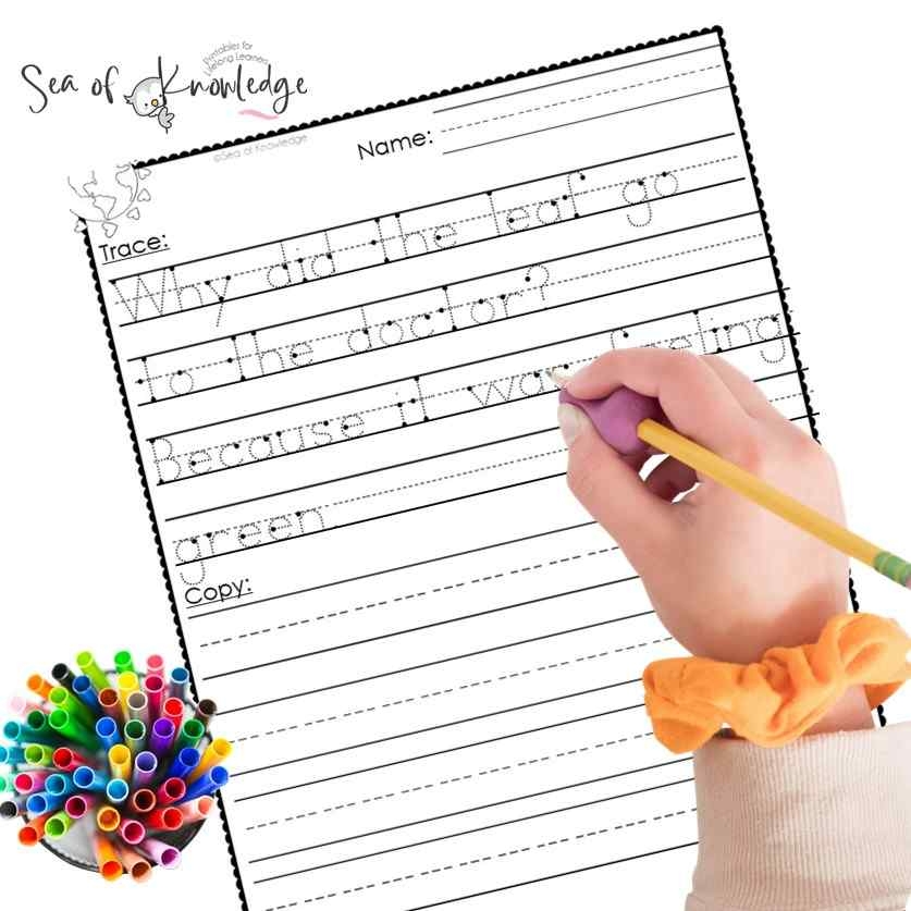 free printable handwriting practice worksheets