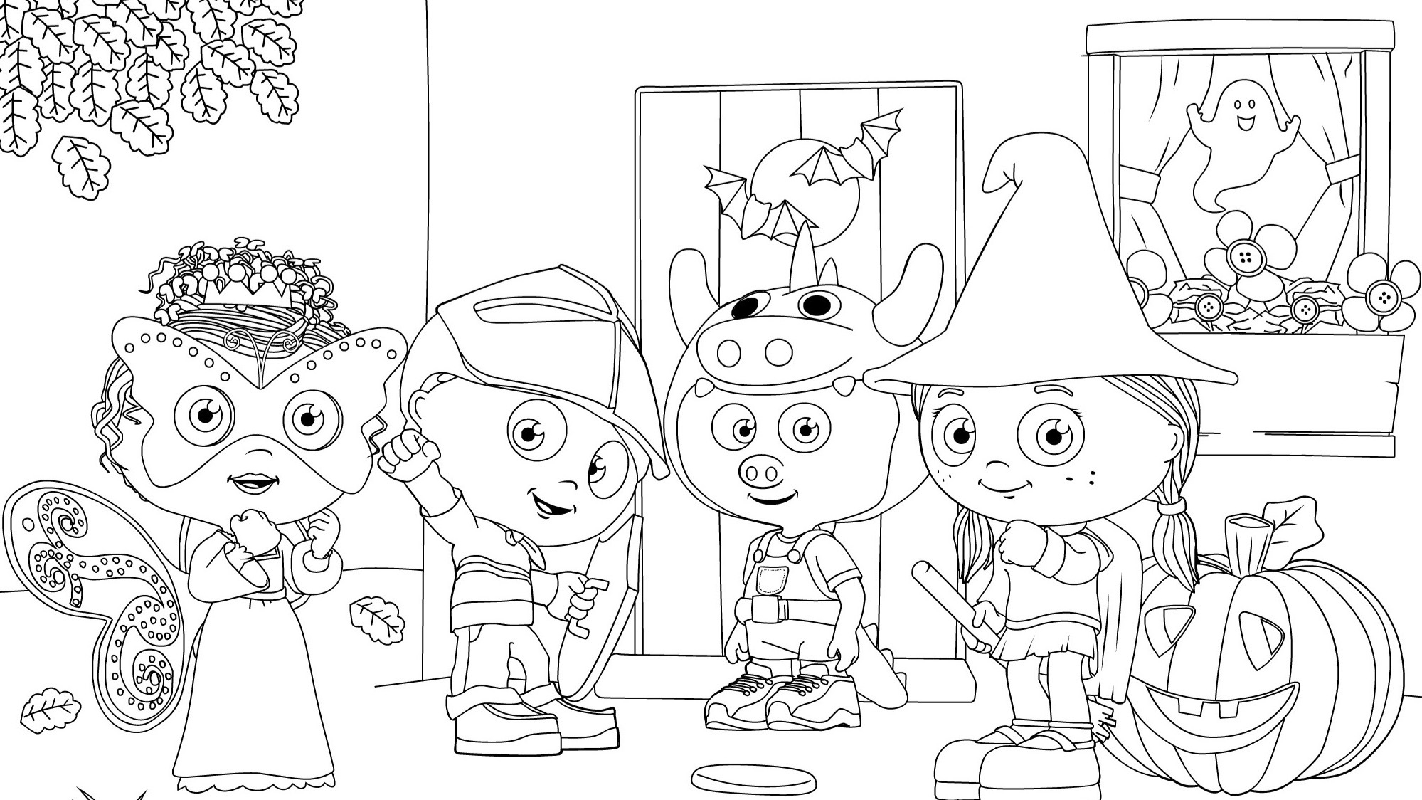 Happy Halloween Coloring Page Kids Coloring PBS KIDS For Parents