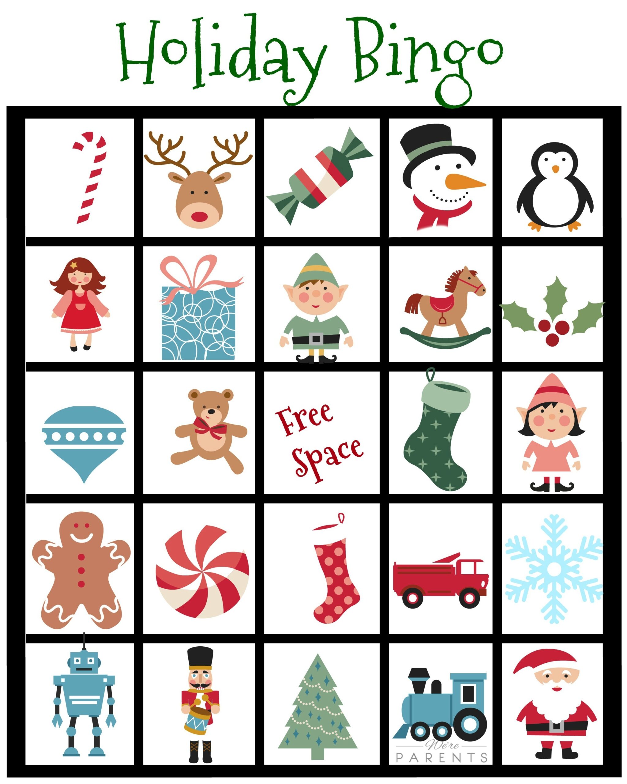 Holiday Bingo Card Printable For Kids Were Parents Worksheets Library